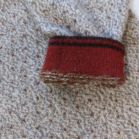 INTIWARA ¼ zip brown beige 100% alpaca pullover sweater Hand Made in Bolivia XL - Picture 7 of 11